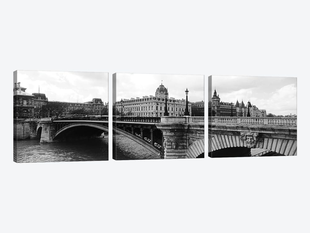 Pont Notre-Dame Over Seine River, Palais De Justice, La Conciergerie, Paris, Île-de-France, France by Panoramic Images 3-piece Art Print