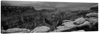 River Passing Through A Canyon, Toroweap Overlook, North Rim, Grand Canyon National Park, Arizona, USA I Canvas Art Print