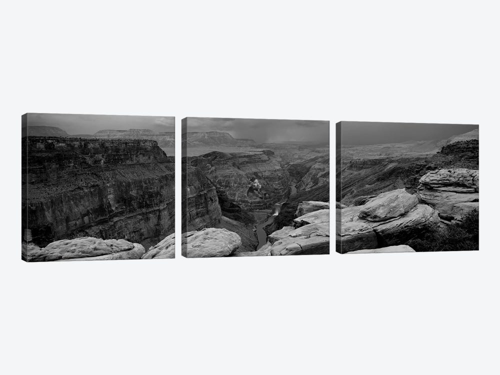 River Passing Through A Canyon, Toroweap Overlook, North Rim, Grand Canyon National Park, Arizona, USA I by Panoramic Images 3-piece Canvas Wall Art