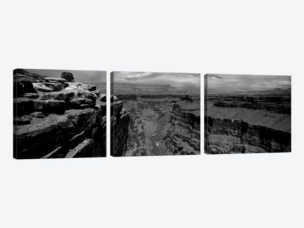 River Passing Through A Canyon, Toroweap Overlook, North Rim, Grand Canyon National Park, Arizona, USA II by Panoramic Images 3-piece Canvas Artwork