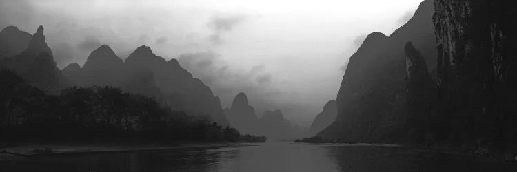 River Passing Through A Hill Range, Guilin Hills, Li River, Yangshuo, China