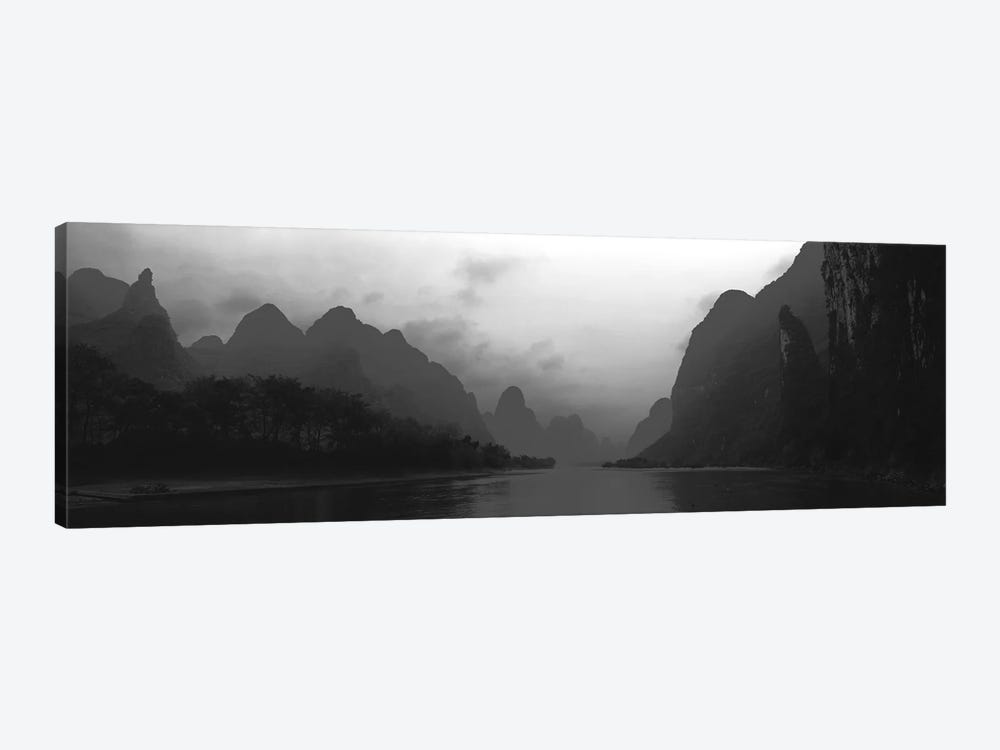 River Passing Through A Hill Range, Guilin Hills, Li River, Yangshuo, China by Panoramic Images 1-piece Canvas Art Print