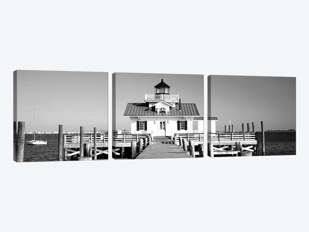 Roanoke Marshes Lighthouse, Outer Banks, North Carolina, USA by Panoramic Images 3-piece Canvas Print