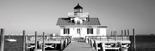 North Carolina: Roanoke Marshes Lighthouse, Outer Banks, North Carolina, USA by Panoramic Images