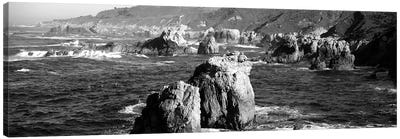 Rock Formations On The Beach, Big Sur, Garrapata State Beach, Monterey Coast, California, USA Canvas Art Print - Big Sur Art