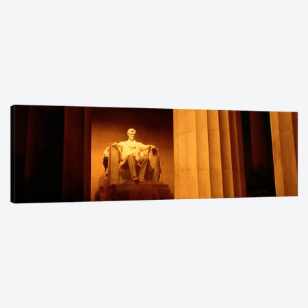 Night, Lincoln Memorial, Washington DC, District Of Columbia, USA Canvas Print #PIM1521} by Panoramic Images Canvas Artwork