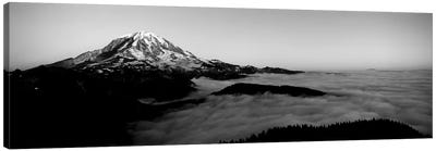Sea Of Clouds With Mountains In The Background, Mt. Rainier, Pierce County, Washington State, USA Canvas Art Print - Mount Rainier Art