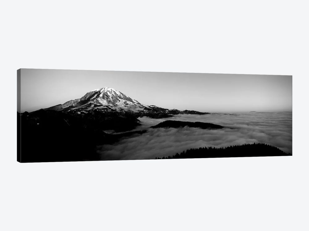 Sea Of Clouds With Mountains In The Background, Mt. Rainier, Pierce County, Washington State, USA by Panoramic Images 1-piece Canvas Wall Art