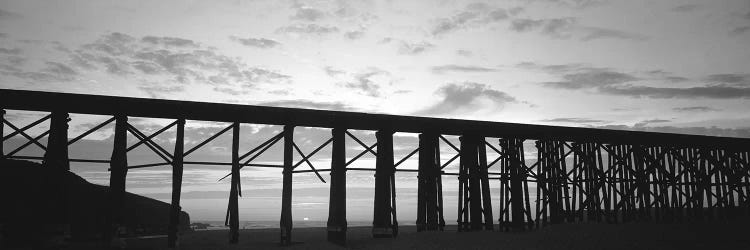 Silhouette Of A Railway Bridge, Fort Bragg, California, USA