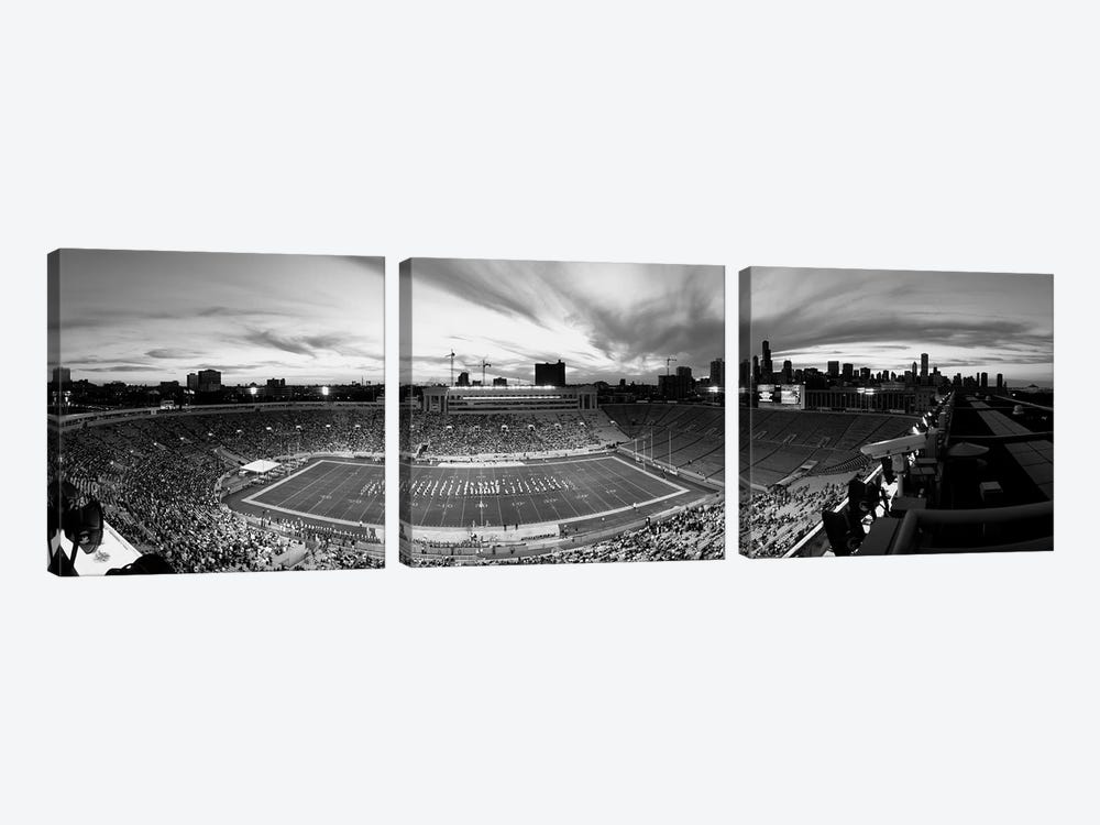 Soldier Field Football Stadium, Chicago, Illinois, USA by Panoramic Images 3-piece Canvas Wall Art
