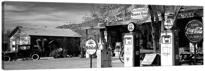 Store With A Gas Station On The Roadside, Route 66, Hackenberry, Arizona, USA Canvas Art Print - Route 66