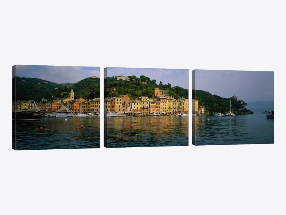 Shoreline Architecture, Portofino, Liguria, Italy by Panoramic Images 3-piece Art Print