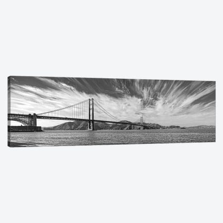 Suspension Bridge Over Pacific Ocean, Golden Gate Bridge, San Francisco Bay, San Francisco, California, USA Canvas Print #PIM15249} by Panoramic Images Canvas Artwork