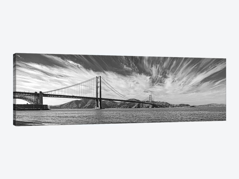 Suspension Bridge Over Pacific Ocean, Golden Gate Bridge, San Francisco Bay, San Francisco, California, USA by Panoramic Images 1-piece Canvas Artwork