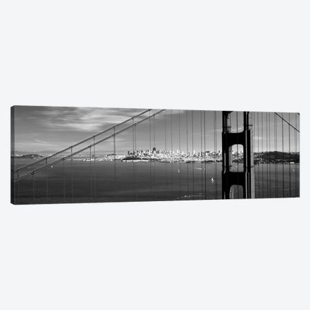 Suspension Bridge With A City In The Background, Golden Gate Bridge, San Francisco, California, USA Canvas Print #PIM15250} by Panoramic Images Canvas Art Print