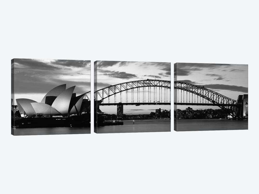 Sydney Harbour Bridge At Sunset, Sydney, Australia by Panoramic Images 3-piece Art Print