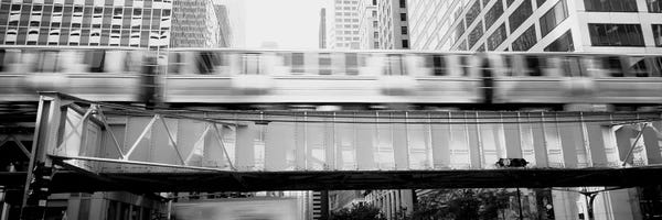 Illinois: The El Elevated Train Chicago Il by Panoramic Images