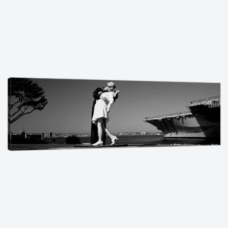 The Kiss Between A Sailor And A Nurse Sculpture, San Diego Aircraft Carrier Museum, San Diego, California, USA Canvas Print #PIM15255} by Panoramic Images Canvas Artwork