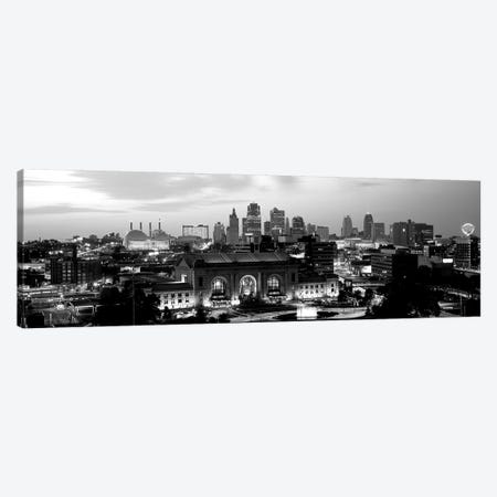 Union Station At Sunset With City Skyline In Background, Kansas City, Missouri, USA Canvas Print #PIM15259} by Panoramic Images Art Print