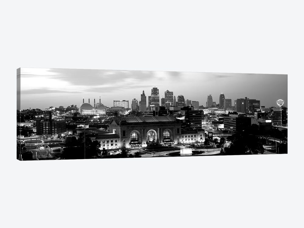 Union Station At Sunset With City Skyline In Background, Kansas City, Missouri, USA by Panoramic Images 1-piece Canvas Art Print