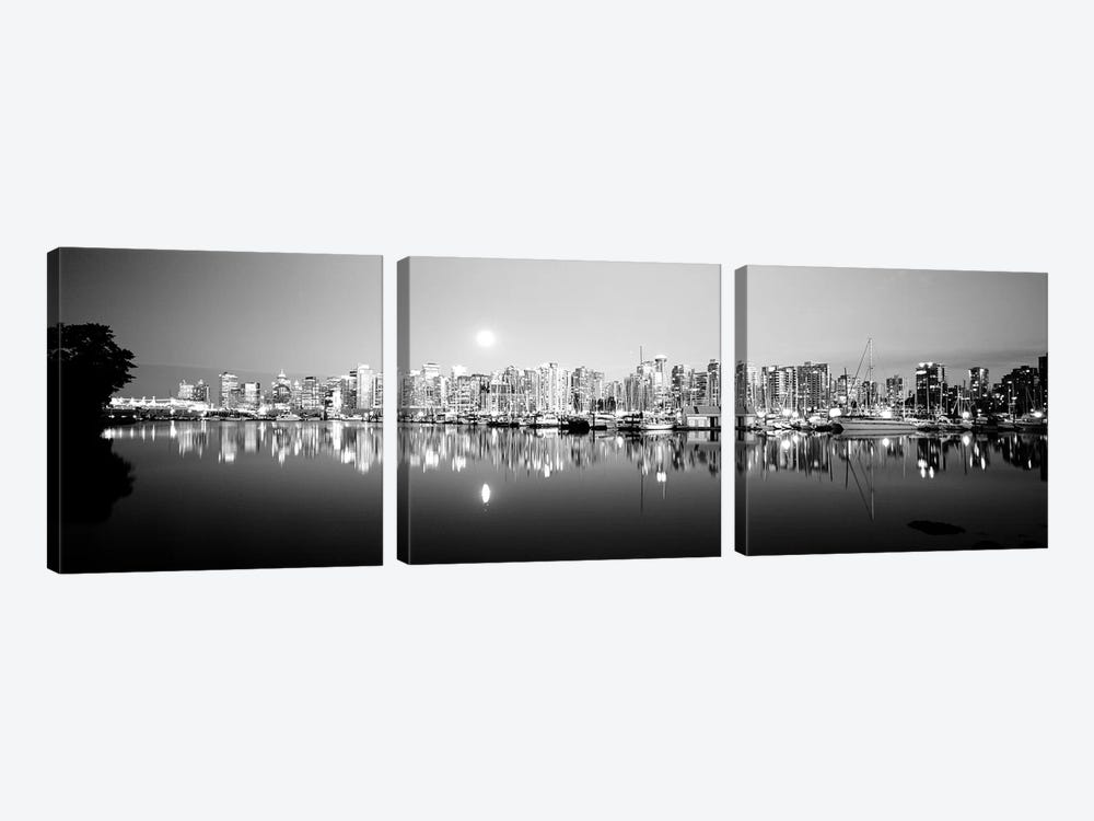 Vancouver Skyline, British Columbia, Canada 3-piece Canvas Art