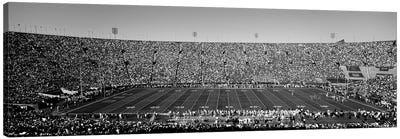 View Of A Football Stadium Full Of Spectators, Los Angeles Memorial Coliseum, City Of Los Angeles, California, USA Canvas Art Print - Los Angeles Art