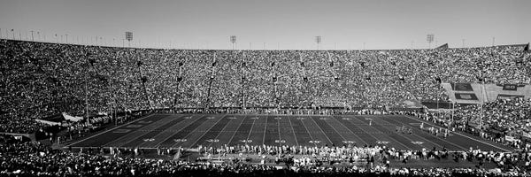 Los Angeles: View Of A Football Stadium Full Of Spectators, Los Angeles Memorial Coliseum, City Of Los Angeles, California, USA by Panoramic Images