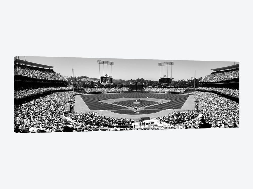 View Of Spectators Watching A Baseball Match, Dodgers Vs. Angels, Dodger Stadium, Los Angeles, California, USA by Panoramic Images 1-piece Art Print