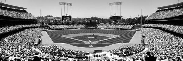 California: View Of Spectators Watching A Baseball Match, Dodgers Vs. Angels, Dodger Stadium, Los Angeles, California, USA by Panoramic Images