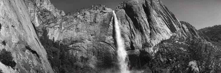 Water Falling From Rocks In A Forest, Bridalveil Fall, Yosemite Valley, Yosemite National Park, California, USA