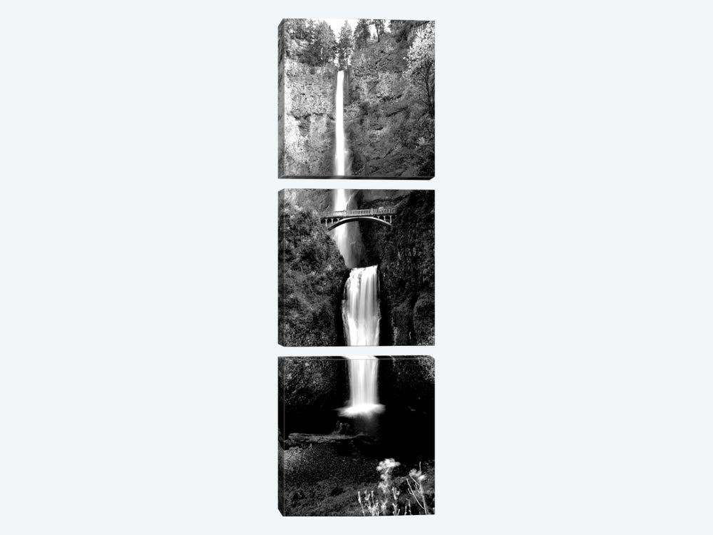 Waterfall In A Forest, Multnomah Falls, Columbia River Gorge, Oregon, USA by Panoramic Images 3-piece Canvas Wall Art