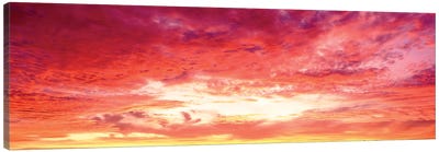 Brazil, Atlantic, Sunset Canvas Art Print - Cloudy Sunset Art