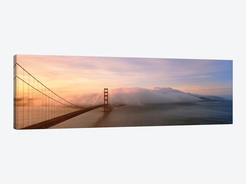 Golden Gate Bridge And Fog San Francisco CA by Panoramic Images 1-piece Canvas Wall Art