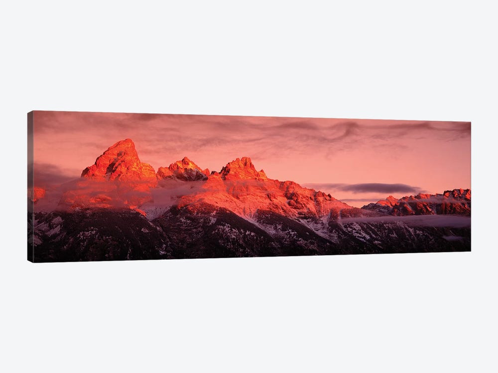 Sunrise, Teton Range, Grand Teton National Park, Wyoming, USA by Panoramic Images 1-piece Art Print