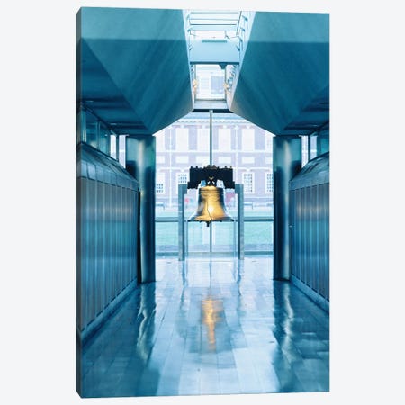 Liberty Bell Hanging In A Corridor, Independence Hall, Philadelphia, PA, USA Canvas Print #PIM15284} by Panoramic Images Art Print