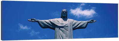 Low Angle View Of The Christ The Redeemer Statue, Corcovado, Rio De Janeiro, Brazil Canvas Art Print - Rio de Janeiro Art