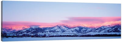 Bridger Mountains, Sunset, Bozeman, MT, USA Canvas Art Print - Mountain Art