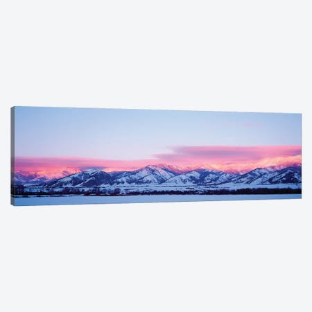 Bridger Mountains, Sunset, Bozeman, MT, USA Canvas Print #PIM15290} by Panoramic Images Canvas Art Print