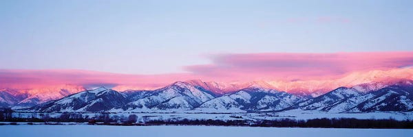 Mountain Sunrises & Sunsets: Bridger Mountains, Sunset, Bozeman, MT, USA by Panoramic Images