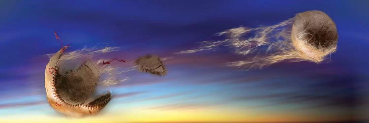 Baseball Coming Apart In Space by Panoramic Images wall art