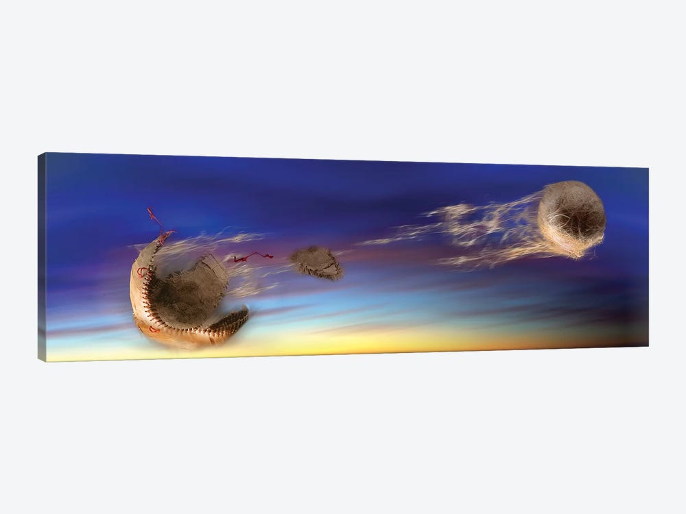 Baseball Coming Apart In Space by Panoramic Images 1-piece Canvas Print