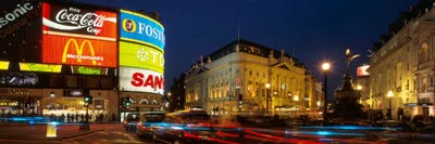Piccadilly Circus, City Of Westminster, London, England, United Kingdom by Panoramic Images canvas print