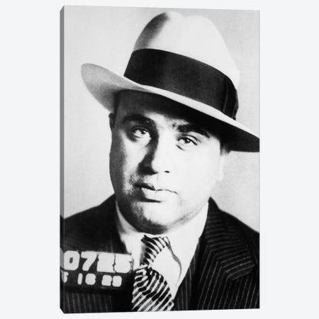 1920s Prison Mug Shot Of Chicago Gangster Scarface Al Capone Canvas Print #PIM15315} by Panoramic Images Art Print