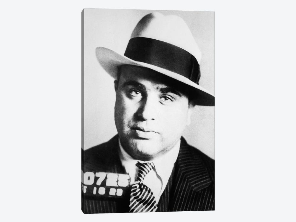 1920s Prison Mug Shot Of Chicago Gangster Scarface Al Capone by Panoramic Images 1-piece Canvas Wall Art