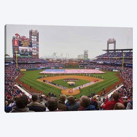 Opening Day 2008 Ceremonies At Citizen Bank Park Philadelphia, PA, USA Canvas Print #PIM15316} by Panoramic Images Canvas Art Print
