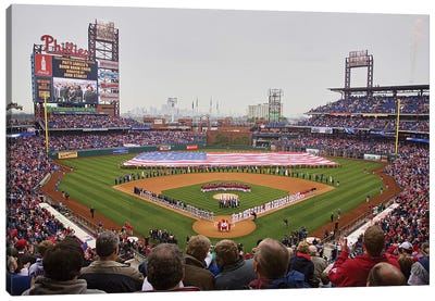 Opening Day 2008 Ceremonies At Citizen Bank Park Philadelphia, PA, USA Canvas Art Print - Baseball Art