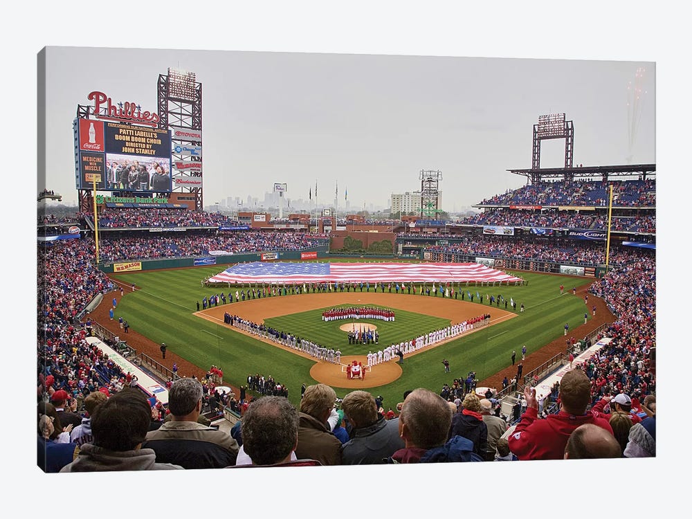 Opening Day 2008 Ceremonies At Citizen Bank Park Philadelphia, PA, USA by Panoramic Images 1-piece Canvas Art Print