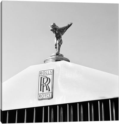 1960s Close-Up Rolls Royce Hood Or Bonnet Ornament Spirit Of Ecstasy Canvas Art Print - Vintage & Retro Photography
