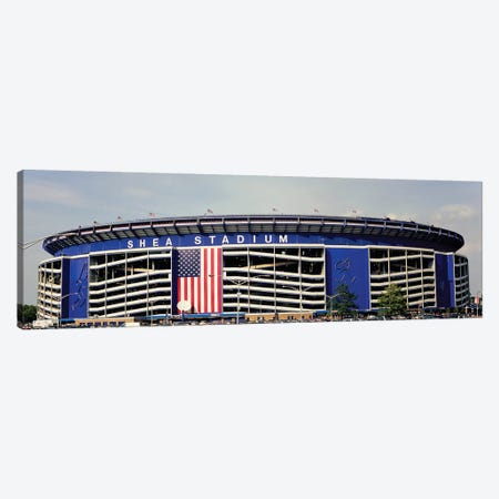 Facade Of Shea Stadium, Queens, New York City, NY, USA Canvas Print #PIM15320} by Panoramic Images Canvas Art Print