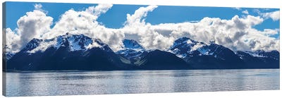 Scenic View Of Mountain Range, Resurrection Bay, Kenai Peninsula, Seward, AK, USA Canvas Art Print - Alaska Art